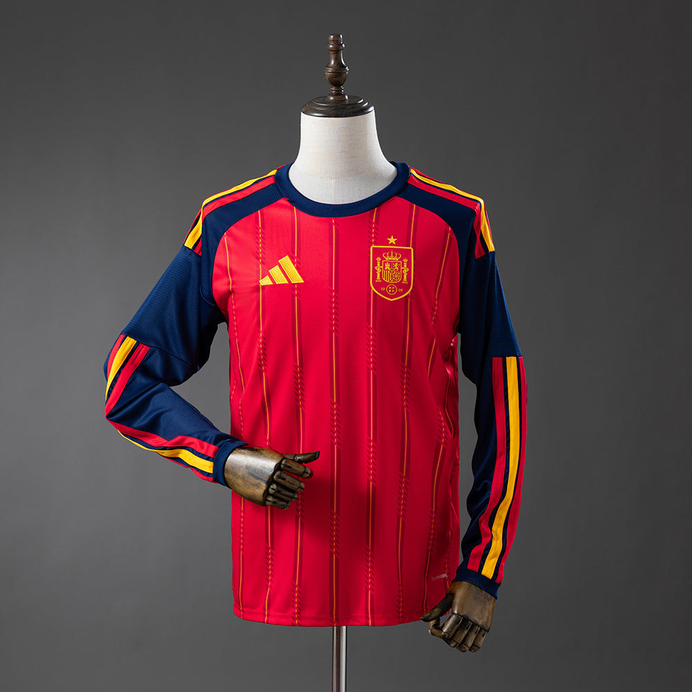Camiseta España Mundial 2026 primera equipación versión fan manga larga roja – Cortita y al Pie