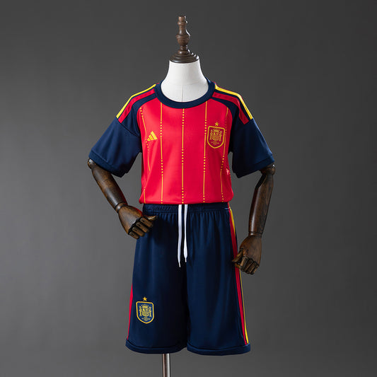Camiseta España Mundial 2026 primera equipación versión niño roja La Roja – Cortita y al Pie