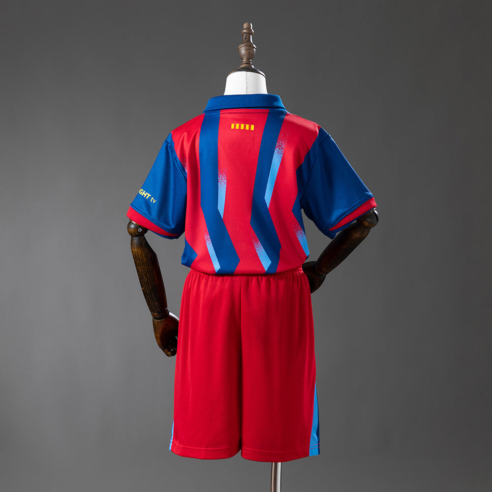 Camiseta FC Barcelona 2025/26 cuarta equipación versión niño detalle – Cortita y al Pie