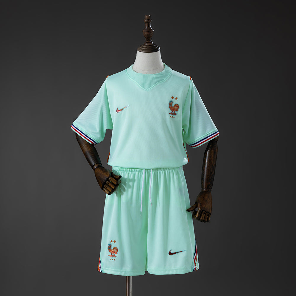 Camiseta Francia Mundial 2026 segunda equipación versión niño blanca – Cortita y al Pie