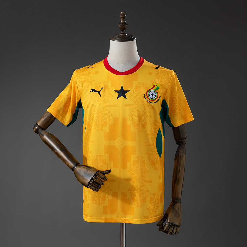 Camiseta Ghana Mundial 2026 segunda equipación versión fan amarilla – Cortita y al Pie