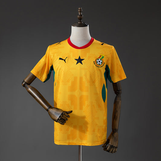 Camiseta Ghana Mundial 2026 segunda equipación versión fan amarilla – Cortita y al Pie
