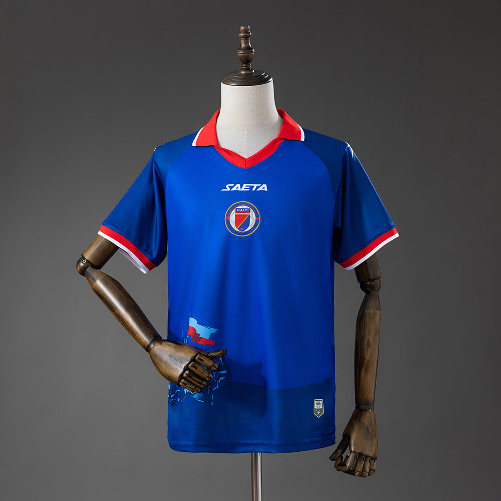 Camiseta Haití Mundial 2026 primera equipación versión fan azul – Cortita y al Pie