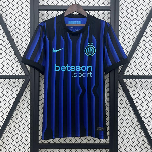 Camiseta Inter de Milán 2025/26 primera equipación versión fan azul negra San Siro – Cortita y al Pie
