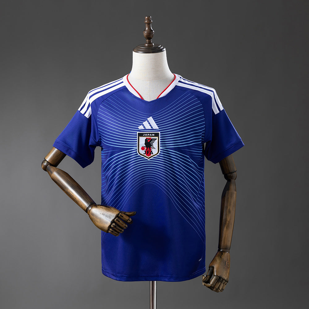 Camiseta Japón Mundial 2026 primera equipación versión fan azul Samurai Blue – Cortita y al Pie