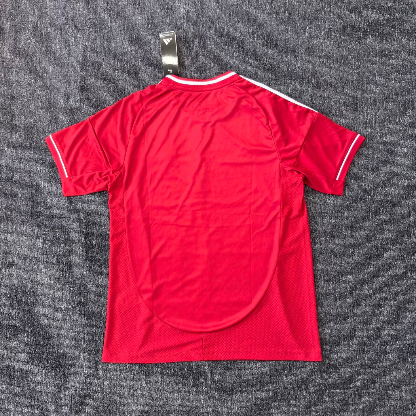 Camiseta Liverpool 2025/26 primera equipación versión fan detalle escudo – Cortita y al Pie