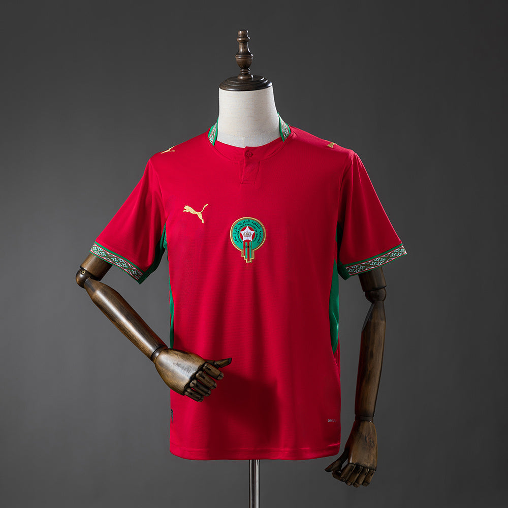 Camiseta Marruecos Mundial 2026 primera equipación versión fan roja Atlas Lions – Cortita y al Pie