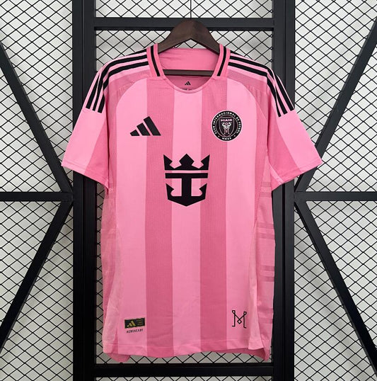 Camiseta Inter Miami 2025/26 primera equipación versión fan rosa negra Messi MLS – Cortita y al Pie
