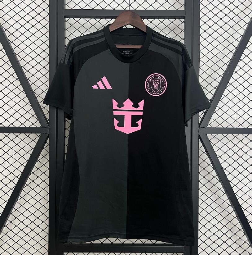 Camiseta Inter Miami 2025/26 segunda equipación versión fan negra MLS – Cortita y al Pie