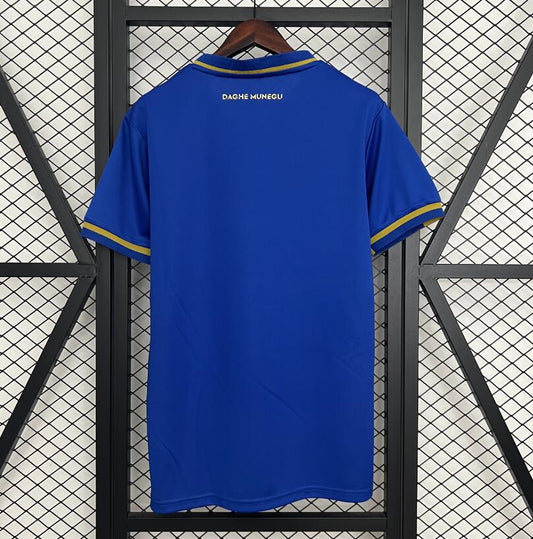 Camiseta AS Mónaco 2025/26 segunda equipación versión fan blanca detalle escudo – Cortita y al Pie