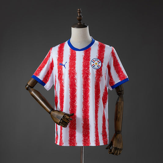 Camiseta Paraguay Mundial 2026 primera equipación versión fan roja blanca – Cortita y al Pie