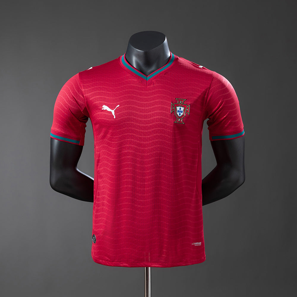 Camiseta Portugal Mundial 2026 primera equipación versión jugador roja Ronaldo – Cortita y al Pie