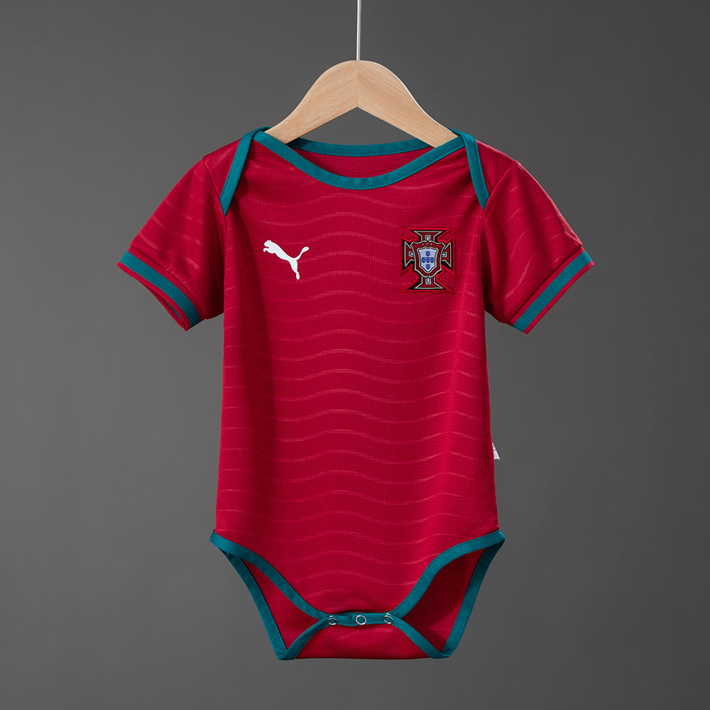 Body Portugal Mundial 2026 primera equipación versión bebé roja Ronaldo – Cortita y al Pie