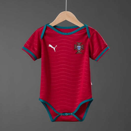 Body Portugal Mundial 2026 primera equipación versión bebé roja Ronaldo – Cortita y al Pie