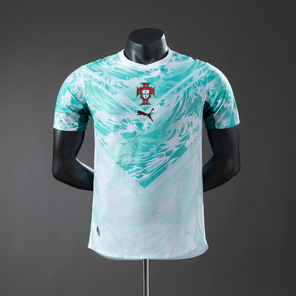 Camiseta Portugal Mundial 2026 segunda equipación versión jugador blanca Ronaldo – Cortita y al Pie