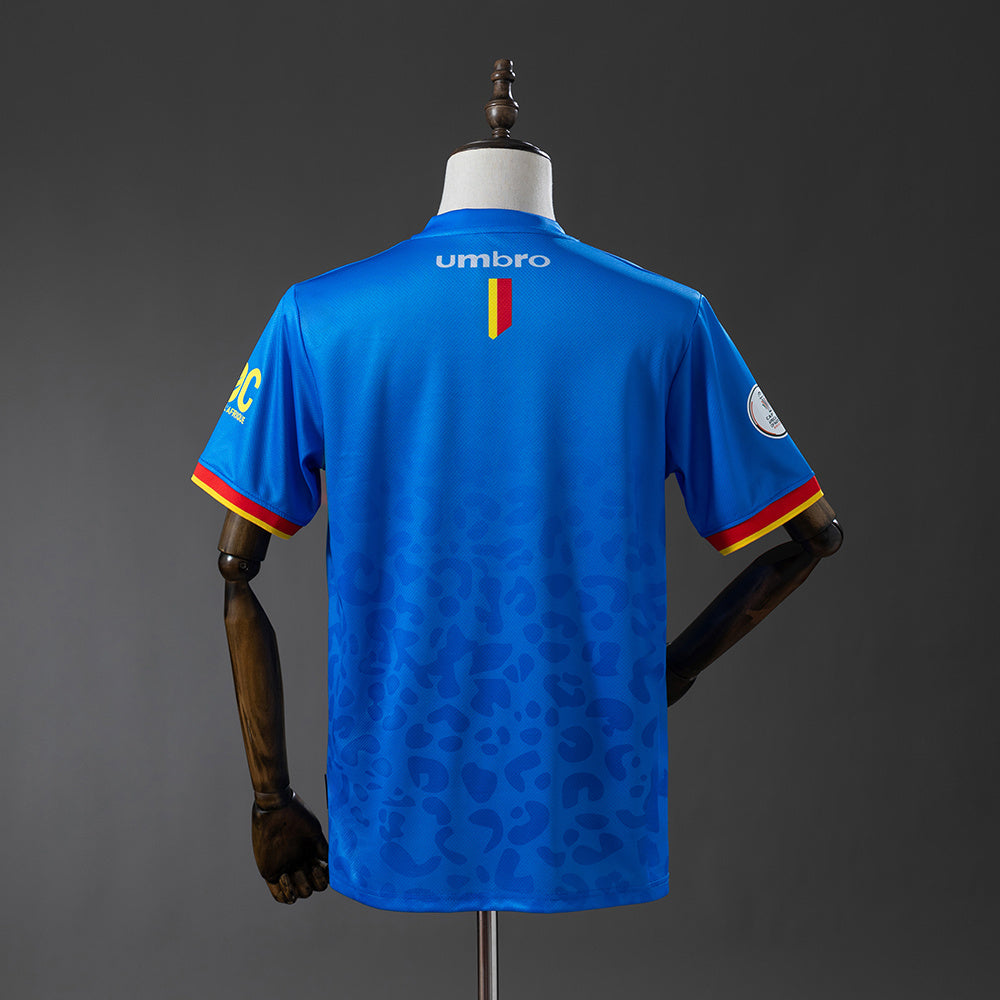 Camiseta República Democrática del Congo Mundial 2026 primera equipación versión fan detalle – Cortita y al Pie