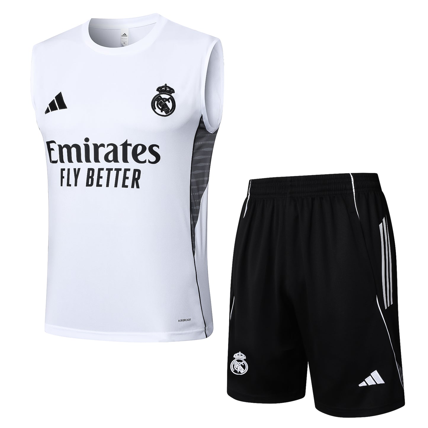 Kit entrenamiento Real Madrid 2025/26 primera equipación blanco Bernabéu – Cortita y al Pie
