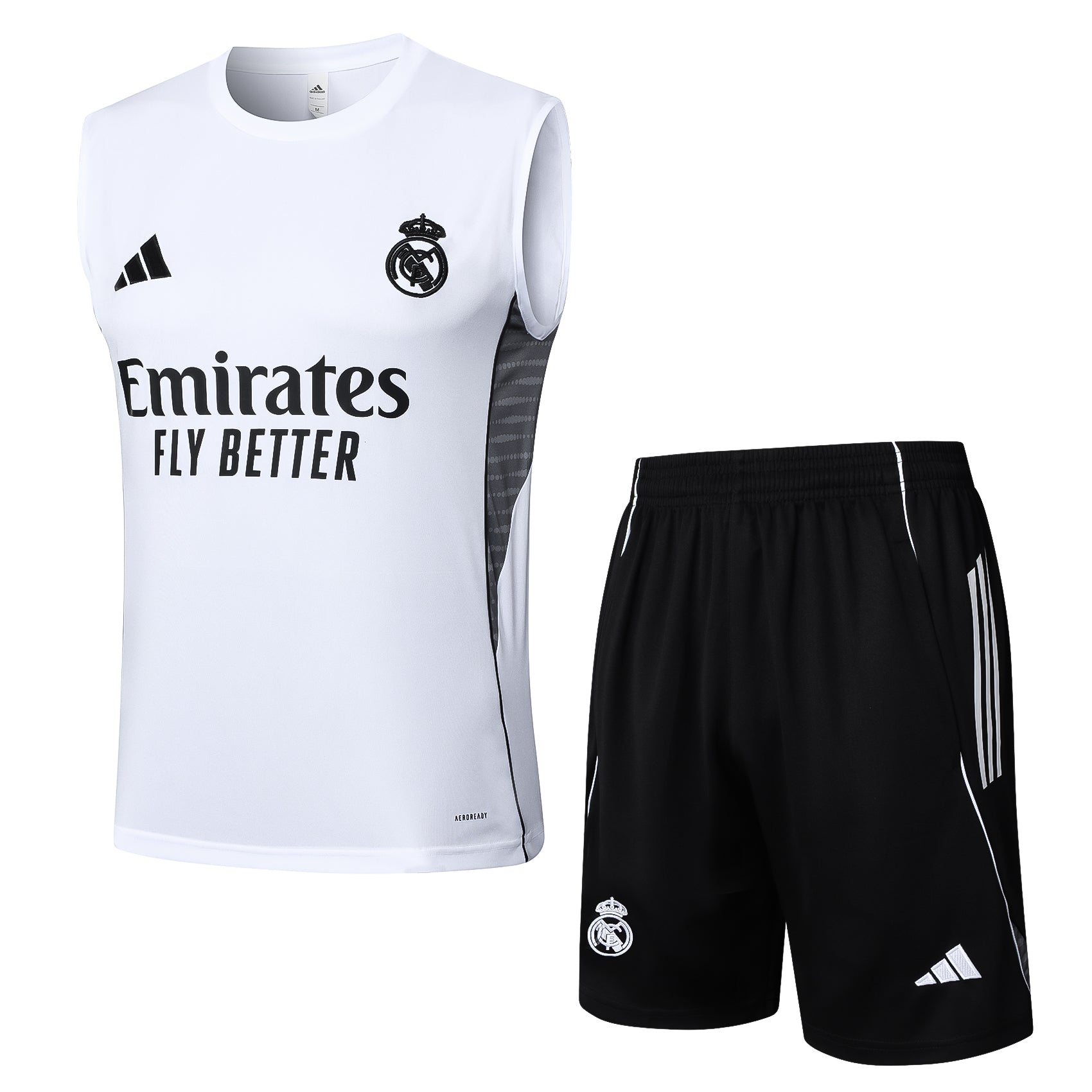 Kit entrenamiento Real Madrid 2025/26 primera equipación blanco Bernabéu – Cortita y al Pie
