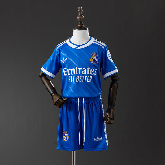 Camiseta Real Madrid 2025/26 tercera equipación versión niño negra – Cortita y al Pie