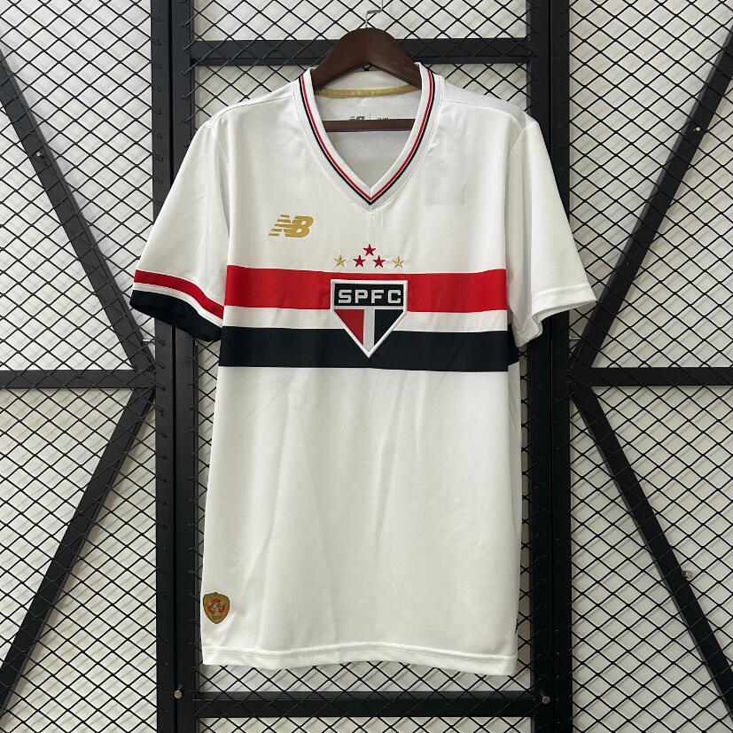 Camiseta São Paulo 2025/26 primera equipación versión fan blanca roja negra Morumbi – Cortita y al Pie