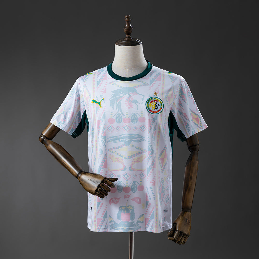 Camiseta Senegal Mundial 2026 primera equipación versión fan blanca Lions de la Teranga – Cortita y al Pie
