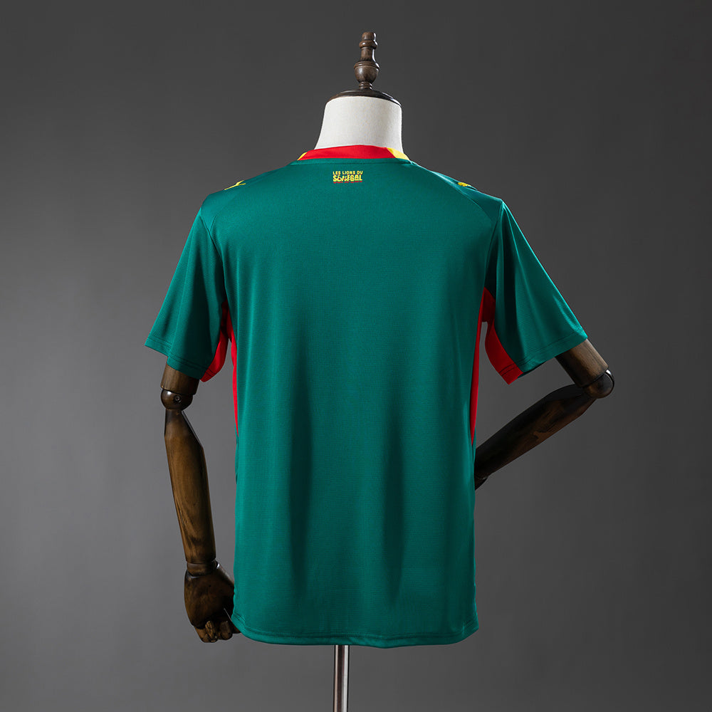 Camiseta Senegal Mundial 2026 segunda equipación versión fan verde detalle – Cortita y al Pie