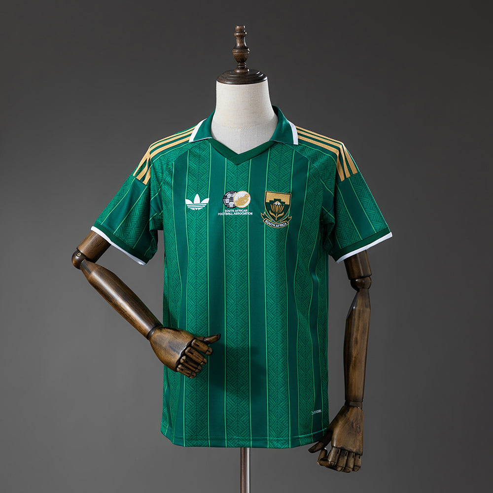 Camiseta Sudáfrica Mundial 2026 segunda equipación versión fan blanca – Cortita y al Pie