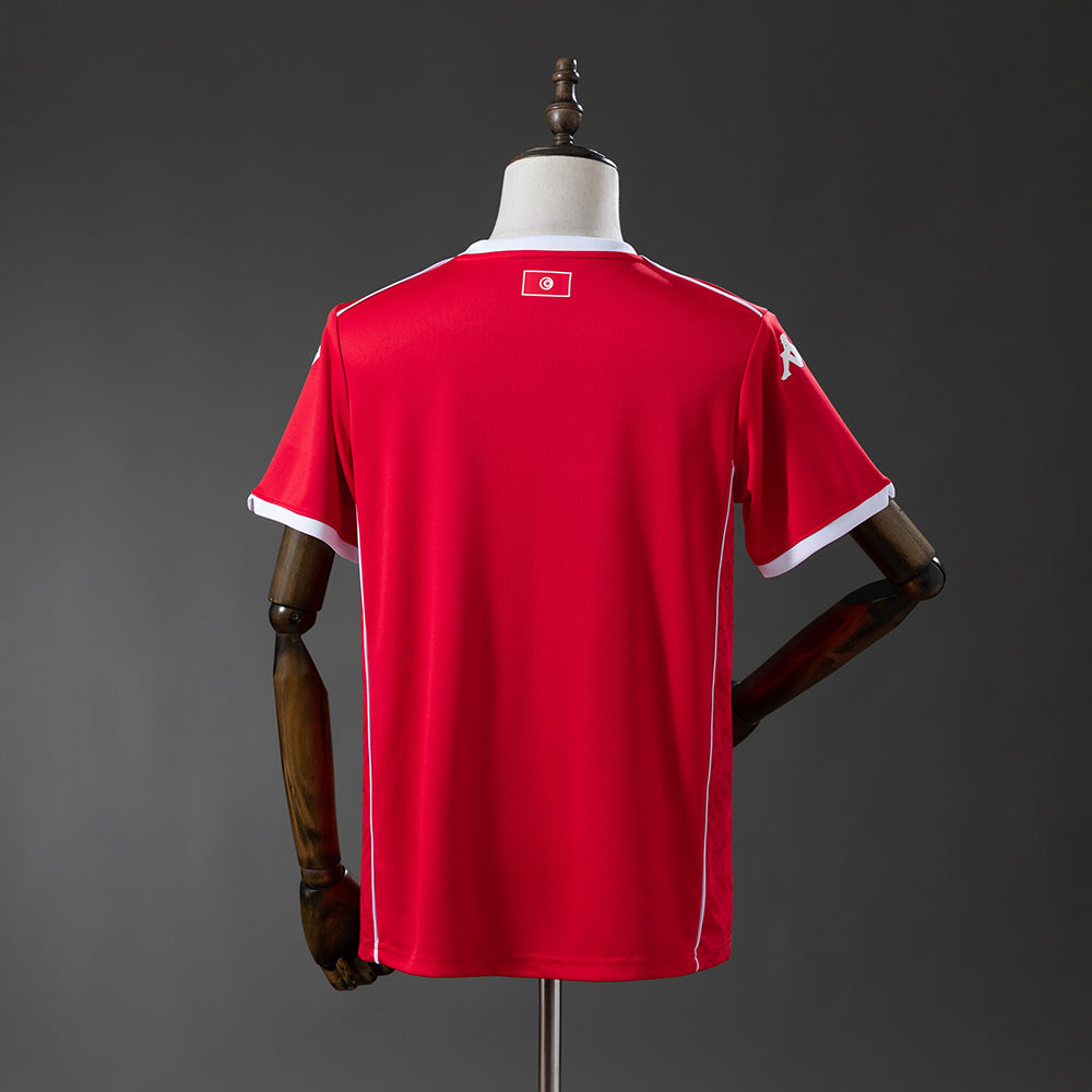 Camiseta Túnez Mundial 2026 primera equipación versión fan detalle escudo – Cortita y al Pie