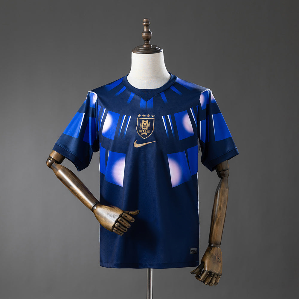 Camiseta Uruguay Mundial 2026 segunda equipación versión fan negra – Cortita y al Pie