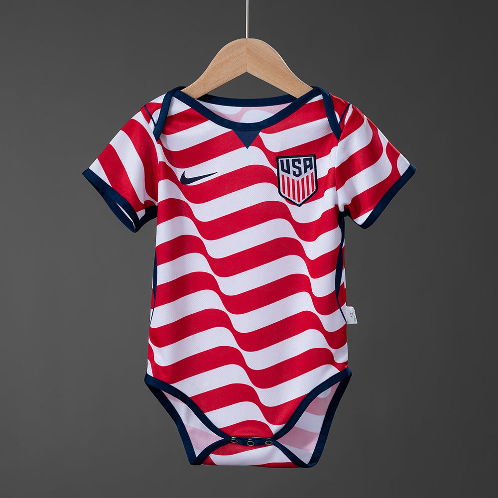 Body Estados Unidos Mundial 2026 primera equipación versión bebé blanca – Cortita y al Pie