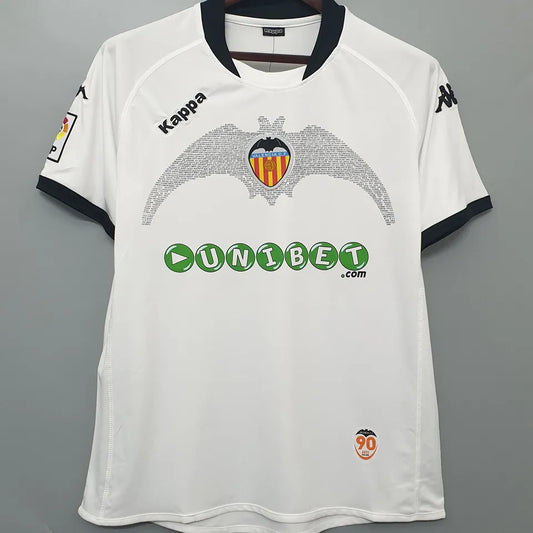 Camiseta retro Valencia CF 2009/10 primera equipación blanca Villa Mestalla LaLiga – Cortita y al Pie