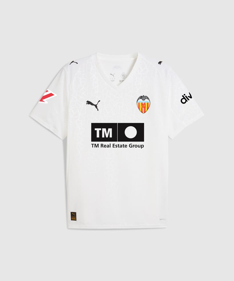 Camiseta Valencia CF 2025/26 primera equipación versión fan blanca Mestalla LaLiga – Cortita y al Pie