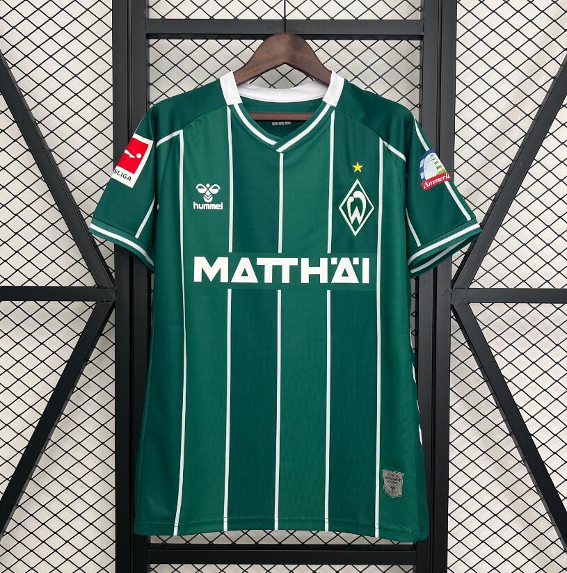 Camiseta Werder Bremen 2025/26 primera equipación versión fan verde blanca Bundesliga – Cortita y al Pie