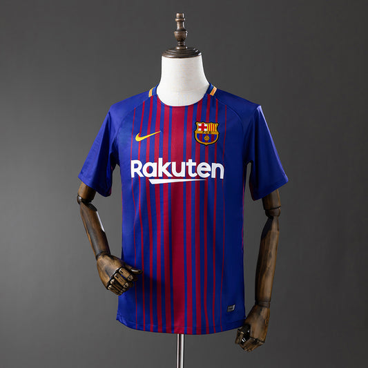 Camiseta retro FC Barcelona 2017/18 primera equipación blaugrana Messi Coutinho LaLiga – Cortita y al Pie