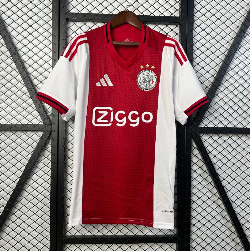 Camiseta Ajax 2025/26 primera equipación versión fan roja blanca Amsterdam Arena – Cortita y al Pie