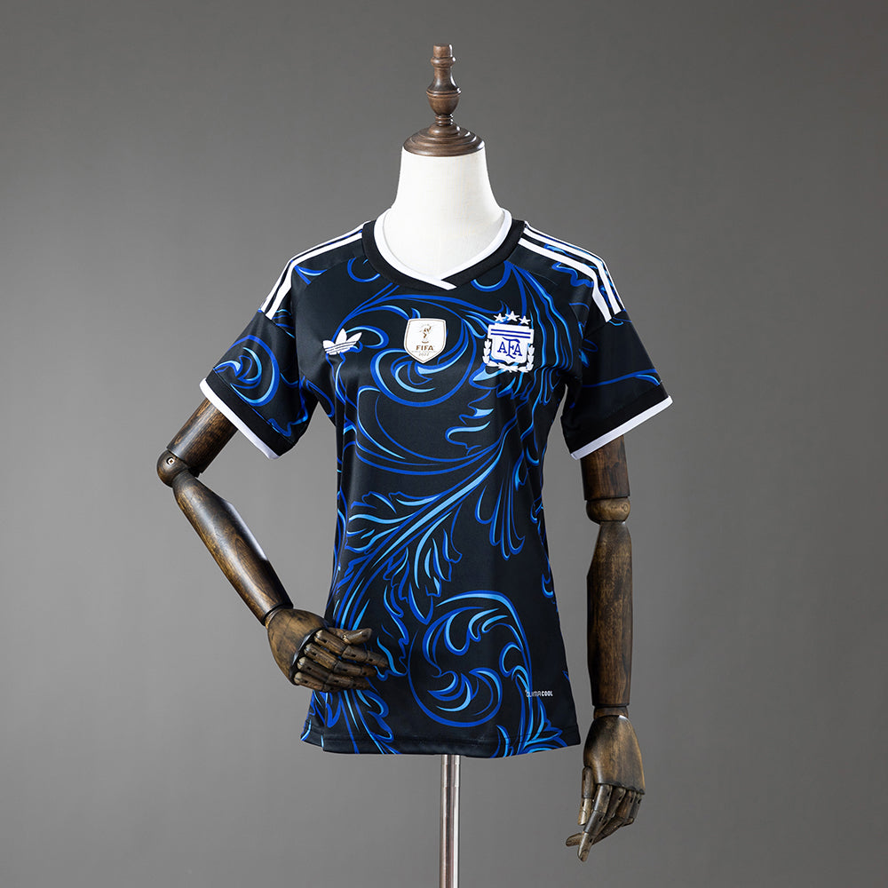 Camiseta Argentina Mundial 2026 segunda equipación versión fan mujer azul – Cortita y al Pie