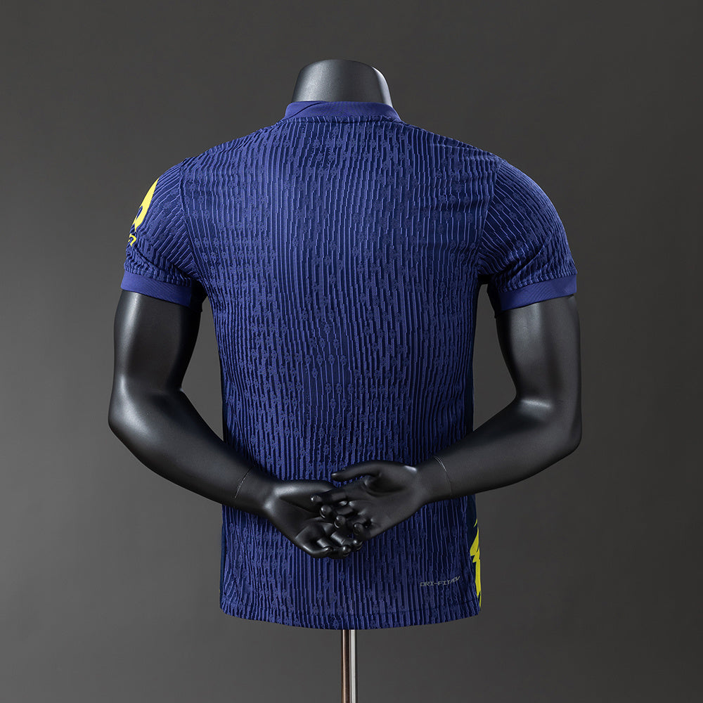Camiseta Atlético de Madrid 2025/26 segunda equipación versión jugador detalle blanca – Cortita y al Pie