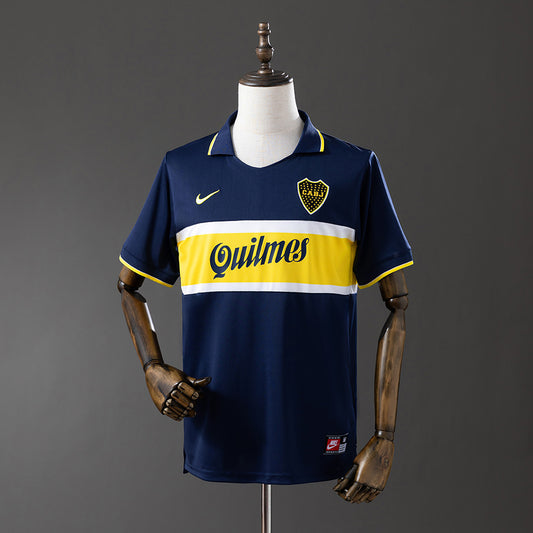 Camiseta retro Boca Juniors 1996/97 primera equipación azul amarilla La Bombonera – Cortita y al Pie