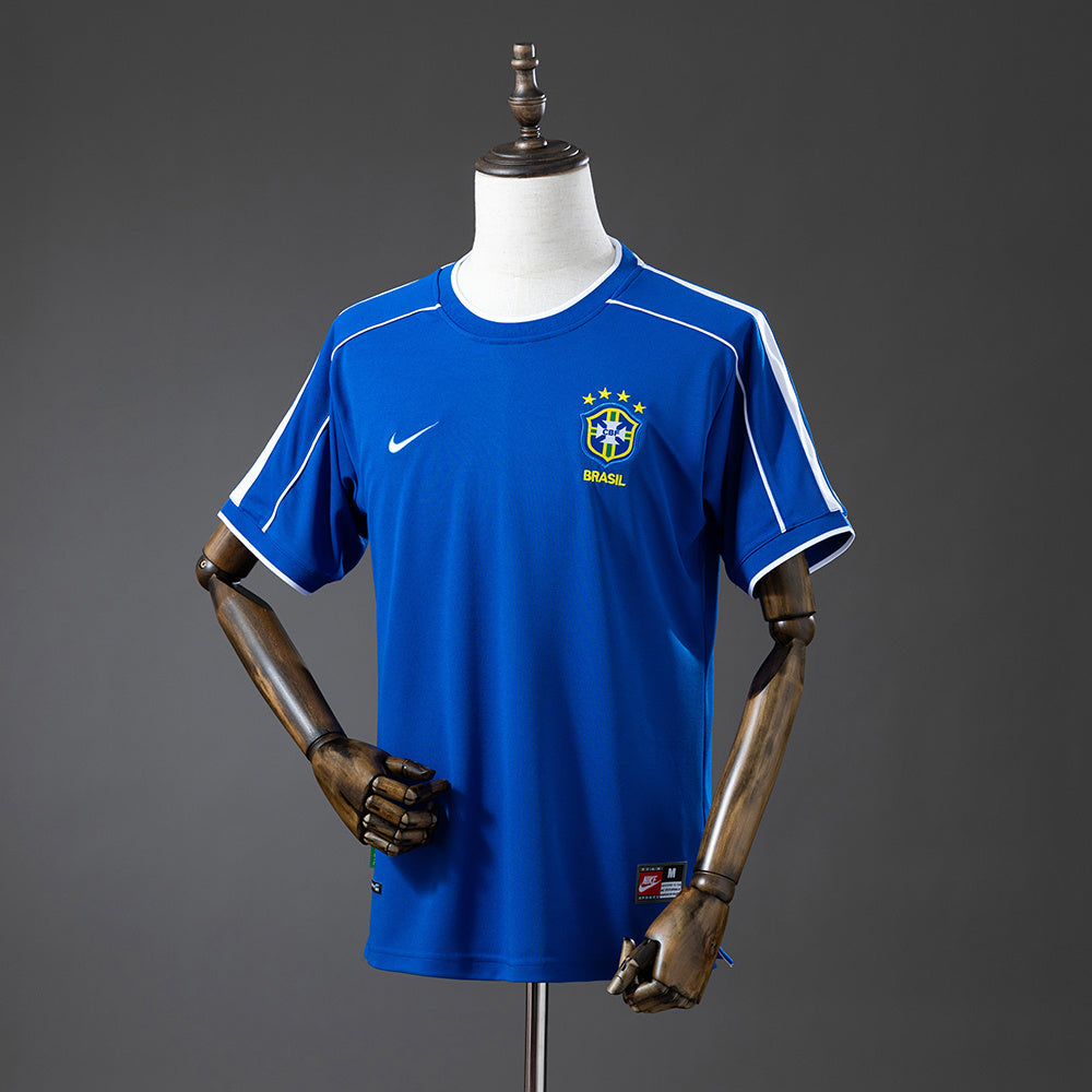 Camiseta retro Brasil 1998 segunda equipación Mundial Francia – Cortita y al Pie