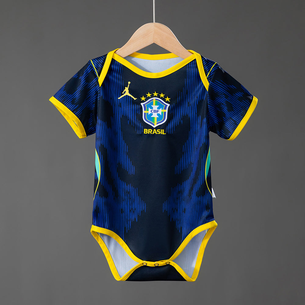 Body Brasil Mundial 2026 segunda equipación versión bebé azul – Cortita y al Pie