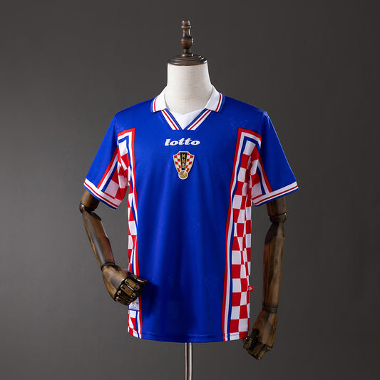 Camiseta retro Croacia 1998 segunda equipación Suker Boban Mundial Francia – Cortita y al Pie