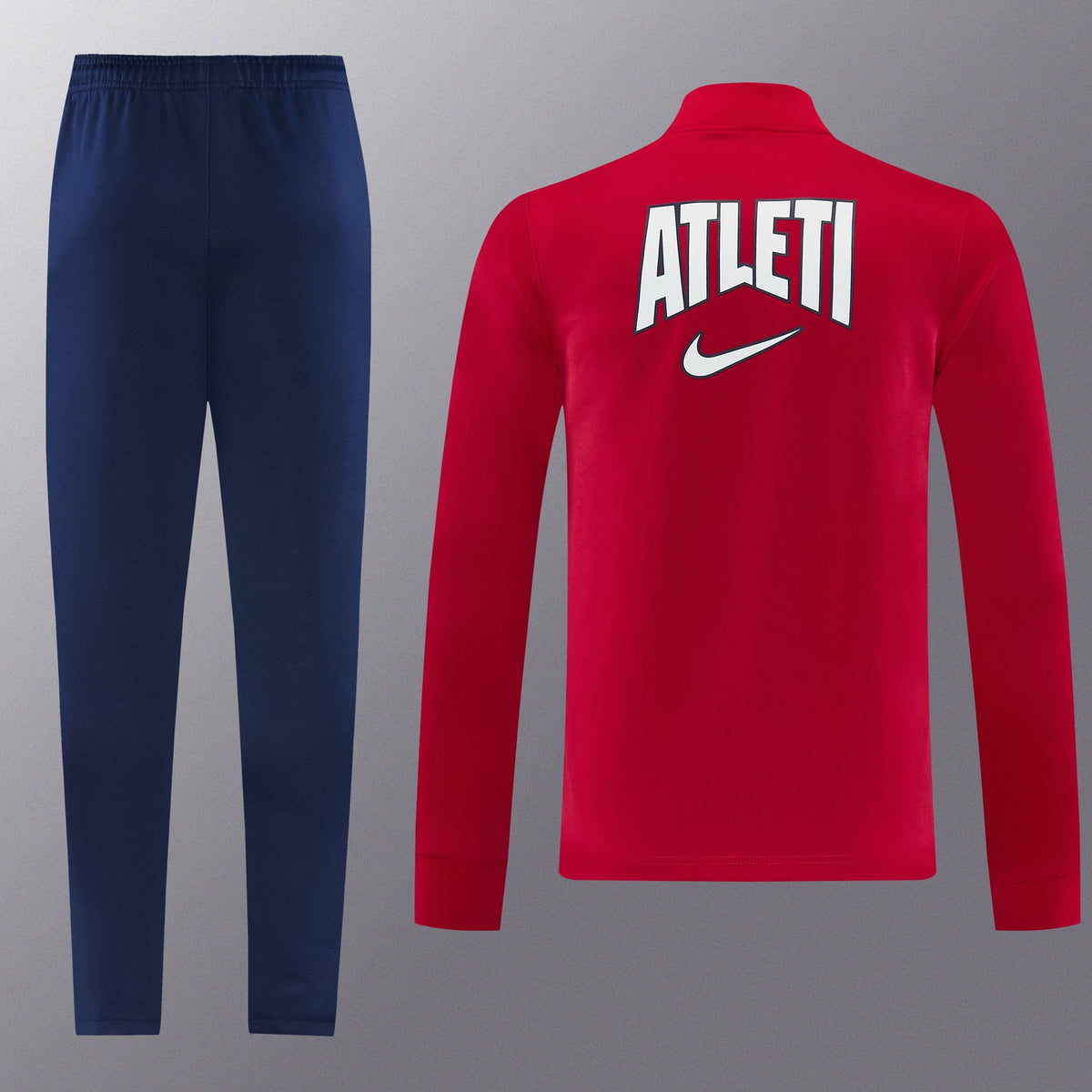 Chándal Atlético de Madrid 2026/27 Rojo chaqueta y pantalón - vista trasera con grafía Atleti