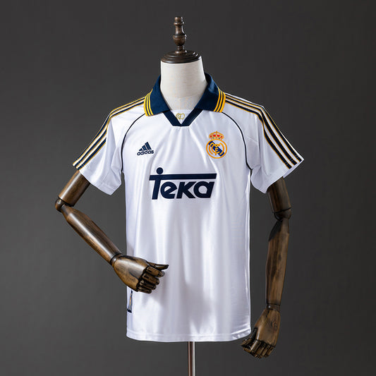 Camiseta retro Real Madrid 1998/99 primera equipación año Centenario Séptima Champions – Cortita y al Pie