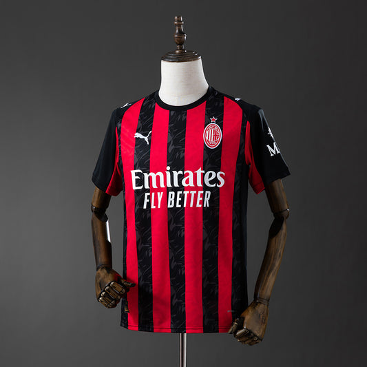 Camiseta AC Milan 2025/26 primera equipación versión fan rojo negro San Siro – Cortita y al Pie