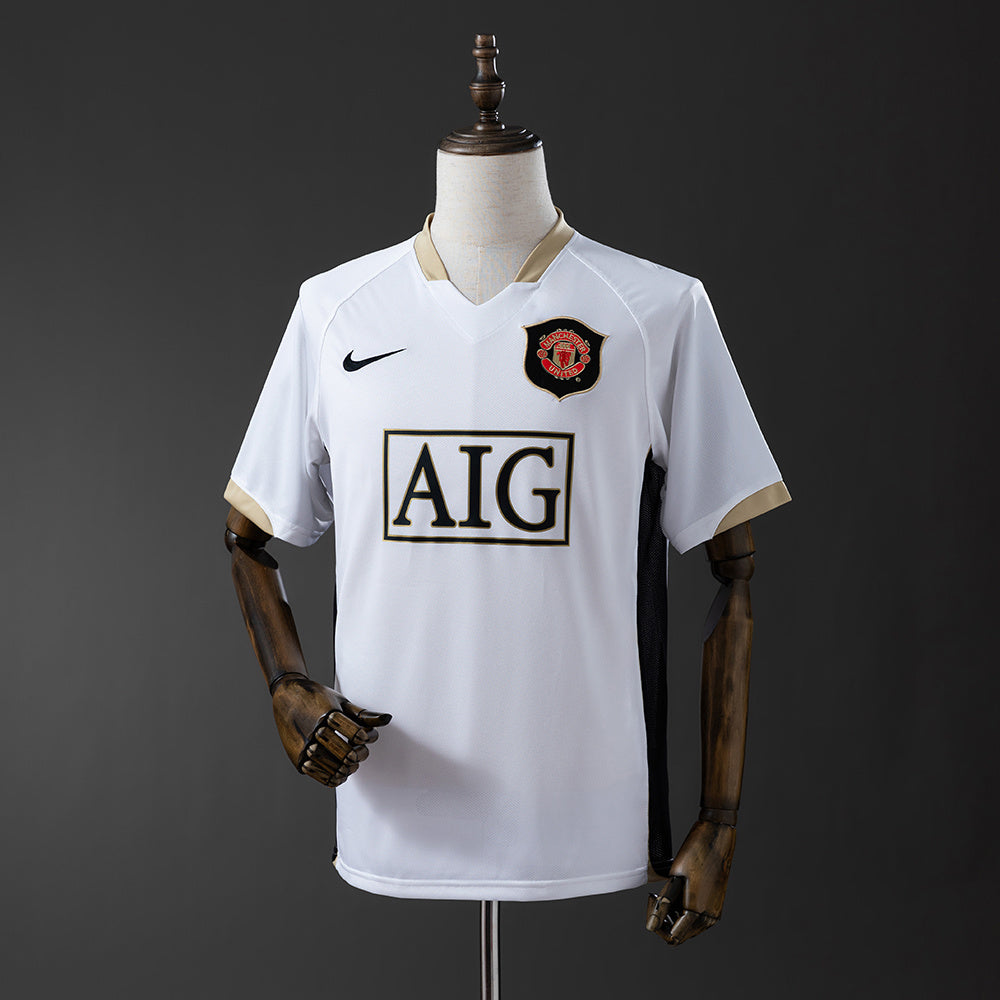 Camiseta retro Manchester United 2006/07 tercera equipación azul Ronaldo Premier – Cortita y al Pie