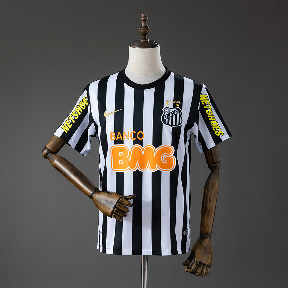 Camiseta retro Santos 2011/12 segunda equipación negra Neymar Brasileirao – Cortita y al Pie