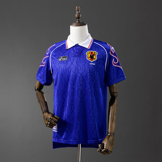 Camiseta retro Japón 1998 primera equipación debut Samurai Blue Mundial Francia – Cortita y al Pie