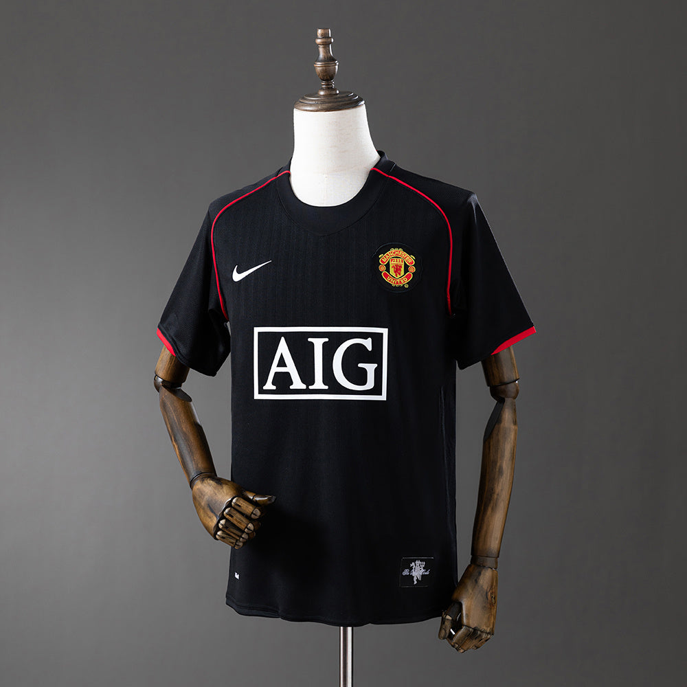 Camiseta retro Manchester United 2007/08 segunda equipación final Champions Moscú – Cortita y al Pie