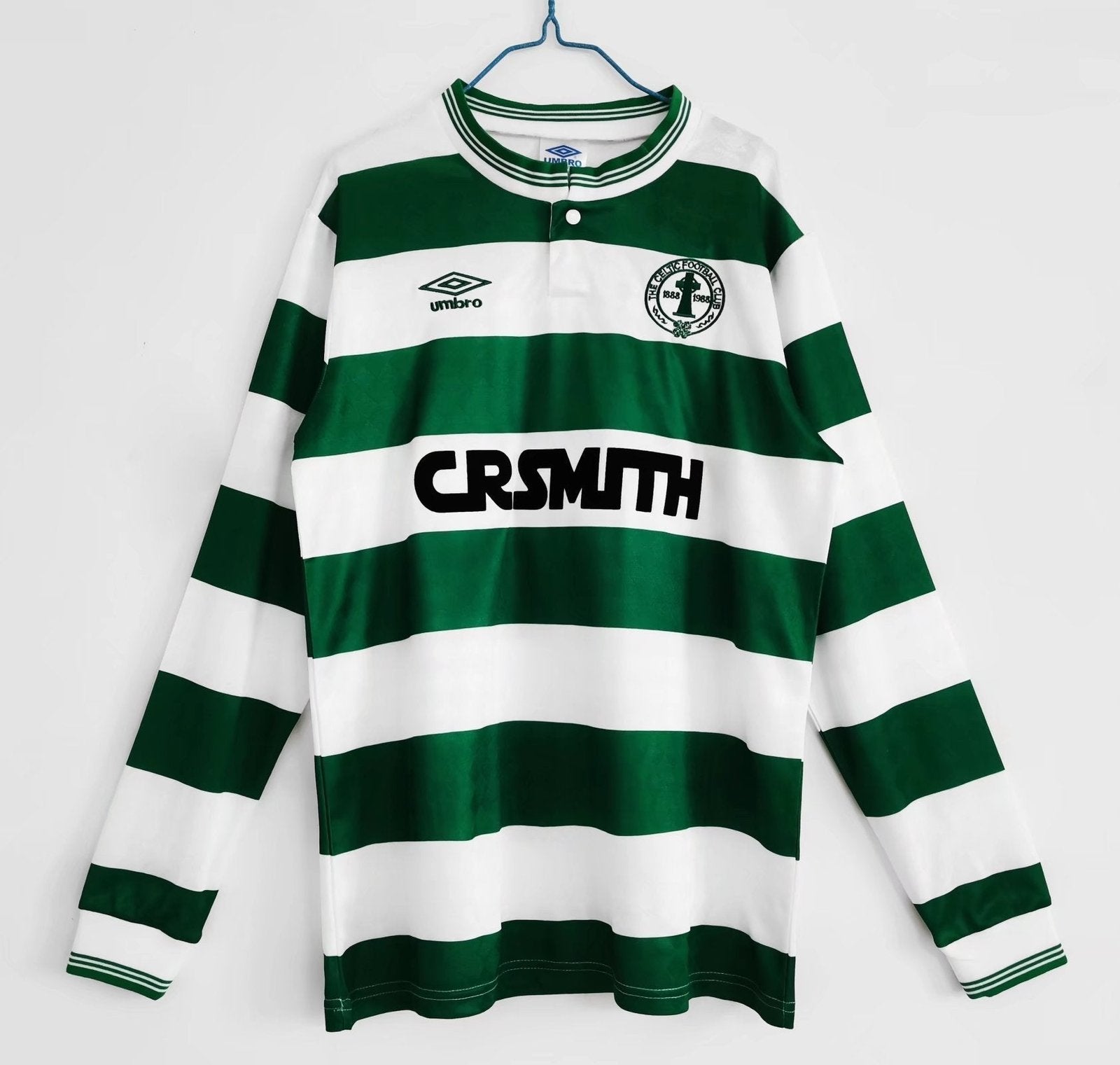 Camiseta retro Celtic 1987/88 primera equipación manga larga verde blanca Celtic Park – Cortita y al Pie