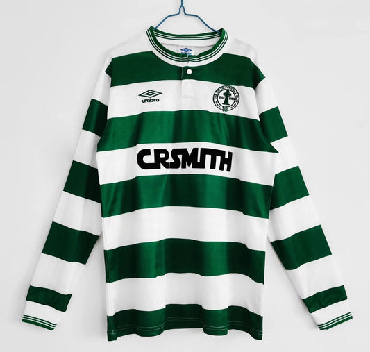 Camiseta retro Celtic 1987/88 primera equipación manga larga verde blanca Celtic Park – Cortita y al Pie